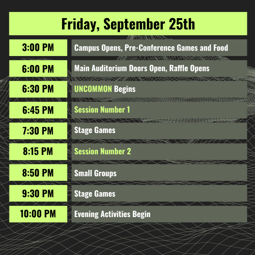 UNCOMMON 2026 Schedule - Friday